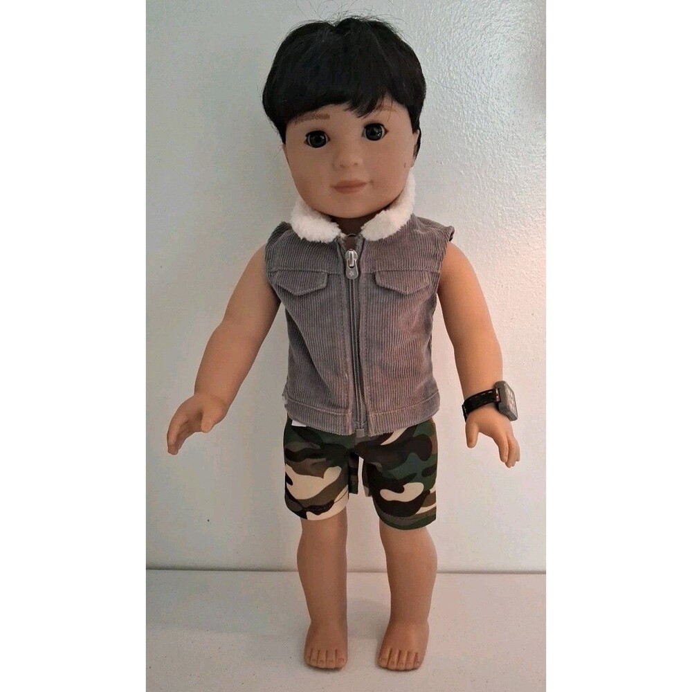 American Girl Truly Me #75 Boy Doll Light Skin Black Hair Eyes Asian Jess Mold